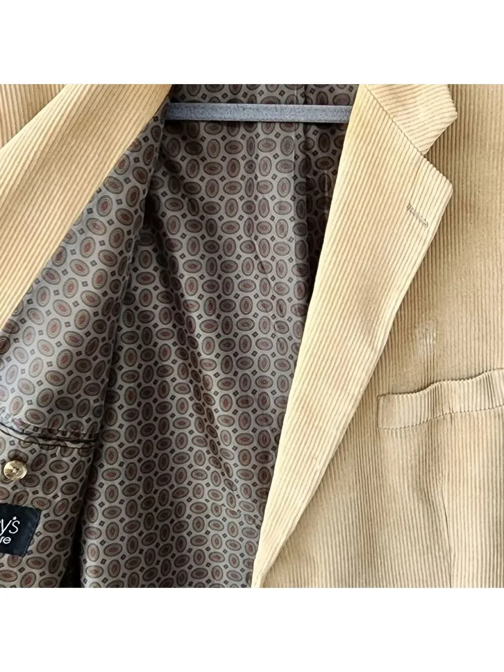 Lauren Ralph Lauren Macy's Mens beige Corduroy sports jacket 44r ?
